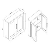 thumbnail of Helloshop26 - Mueble de baño con estantería de pared 50 x 60 x 15 cm con espejo marrón 03_0008894