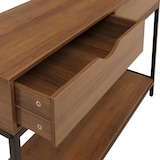 thumbnail of Décoshop26 - Moderner Konsolentisch mit 2 Schubladen und praktischem Stauraum 76 x 109 x 30 cm braunes MDF 04_0009105
