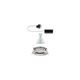 thumbnail of Paulmann Spot encastré LED Nova Plus Luminaire individuel orientable IP65 rond 93mm 30° GU10 7W 460lm 230V gradable 2700K Acier brossé 92899