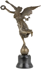 thumbnail of Moritz Bronzefigur Siegesgöttin Viktoria Siegessäule Höhe 37 cm 2,8 kg Skulptur Statue Antik-Stil historisch Dekoration Vintage