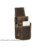 thumbnail of Greenburry Profikellnerset Kellnergeldbörse Kellnerbörse + Holster extra strong Leder doppelt genäht in Vintage antikbraun + Lederpflegeset