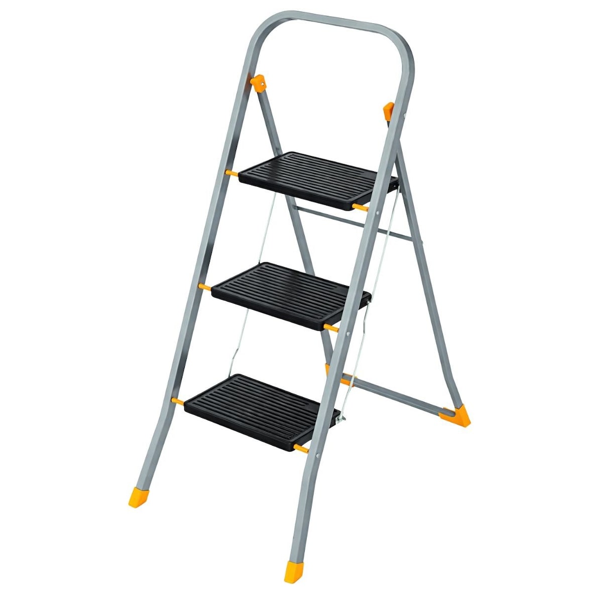 Escabeau 3 marches pliable Charge 150kg Marche pied anti-dérapant Bricolage Maison Chantier INTEC
