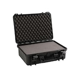 thumbnail of Hartschalen-Koffer, wasserdicht (IP67), Noppenschaumstoff, Rasterschaumstoff, 2 Schlösser, Polypropylen, Schwarz, 464 x 366 x 176 mm