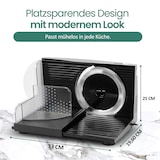 thumbnail of Emerio Multifunctionele Snijmachine - 100W, Dikte Verstelbaar 0-17mm - RVS Mes - Broodsnijmachine Elektrisch - MS-125000.1 Allessnijder Zwart