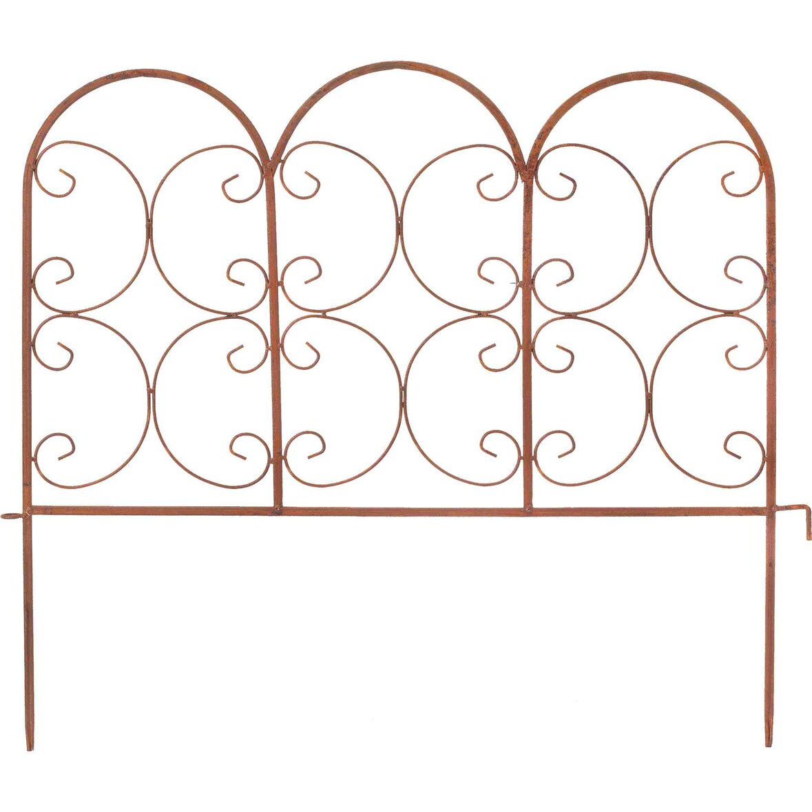 Beetzaun Beeteinfassung Metall 53 cm breit mit 3 fach geschwungenen Bögen