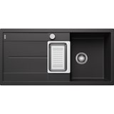 thumbnail of Blanco Silgranit Spülbecken mit Restebecken und Abtropffläche, Metra 6 S, schwarz 1000 x 500 mm