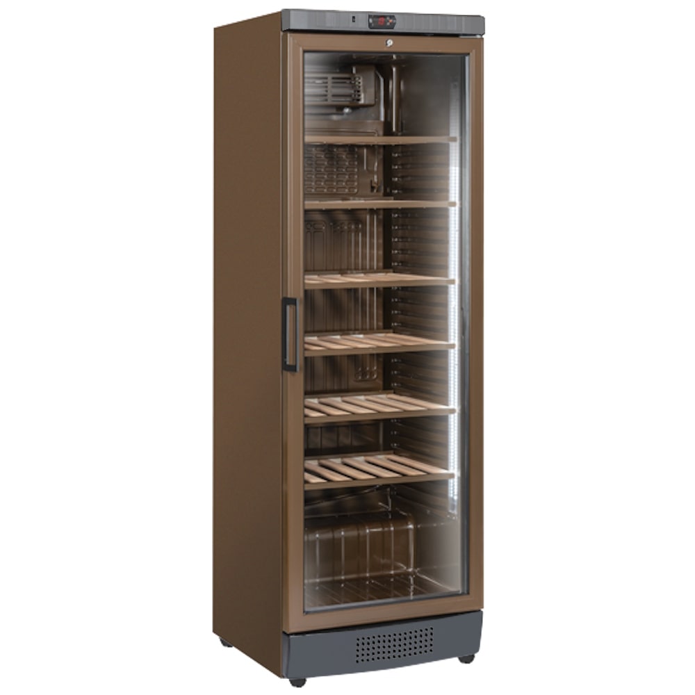Gekoelde wijndisplay 350 liter. 78 flessen. hout - 600x660x1850 mm - 300 W 230/1V - 15EVW606 Eurast