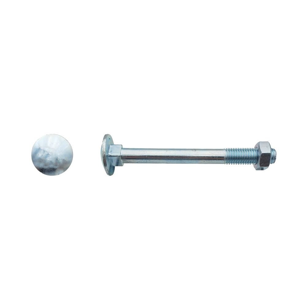 100 Boulons Tête Ronde Collet Carré TRCC 6 x 65 mm - DIN 603 - Zingué blanc - D-Work