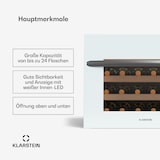 thumbnail of Klarstein Vinsider 24 Built-In Uno Weinschrank | 24 Flaschen | Integrierbar | LED | Weiße Glastür Weiß