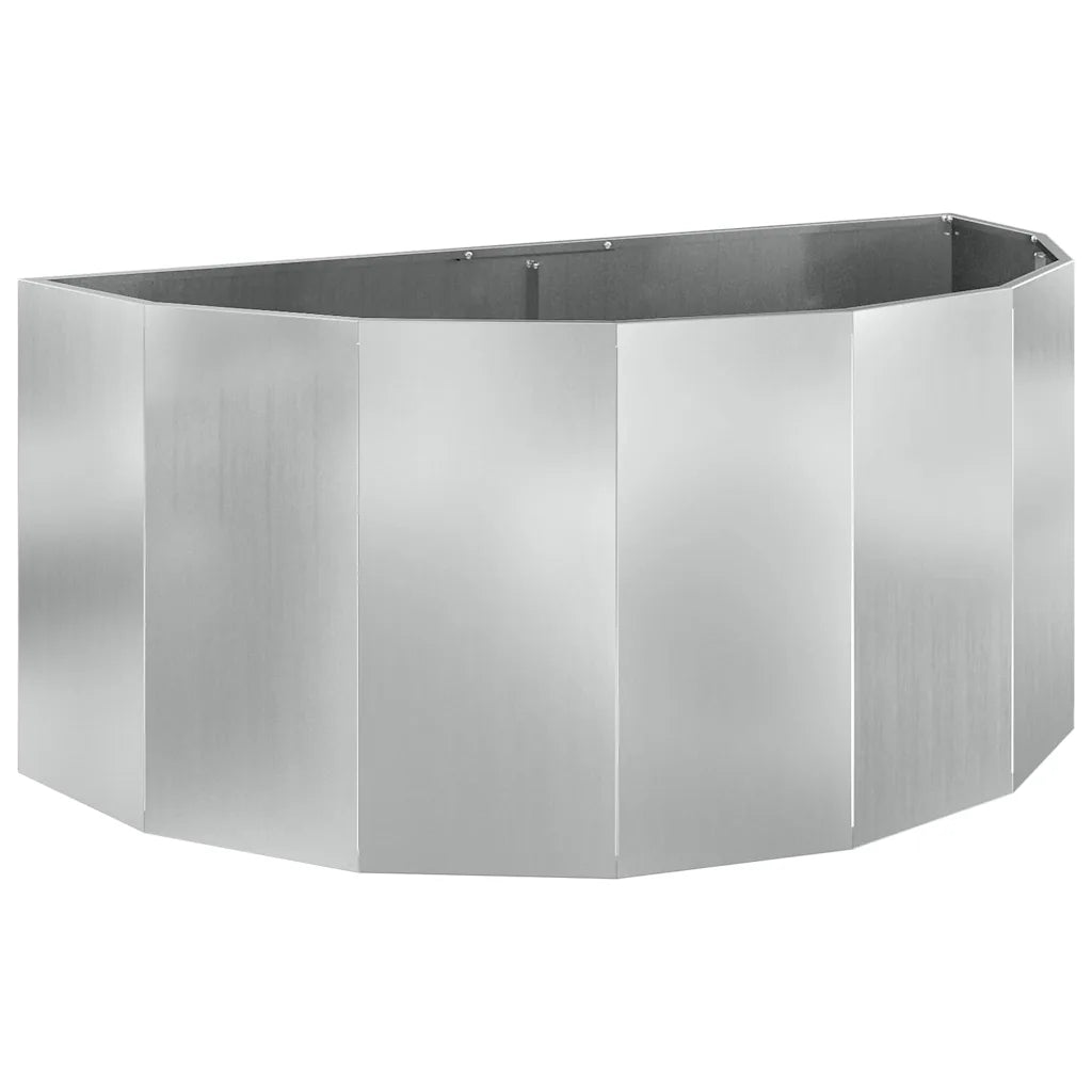 Helloshop26 - Moderne halbrunde Pflanzkübel matte Oberfläche 120 x 60 x 50 cm für den Außenbereich zeitgenössischer Stil aus
