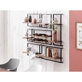 thumbnail of SIT Möbel Casier à vin mural en bois de manguier avec métal recyclé, finition naturelle et 1 étagère | L 65 x P 25 x H 35 cm