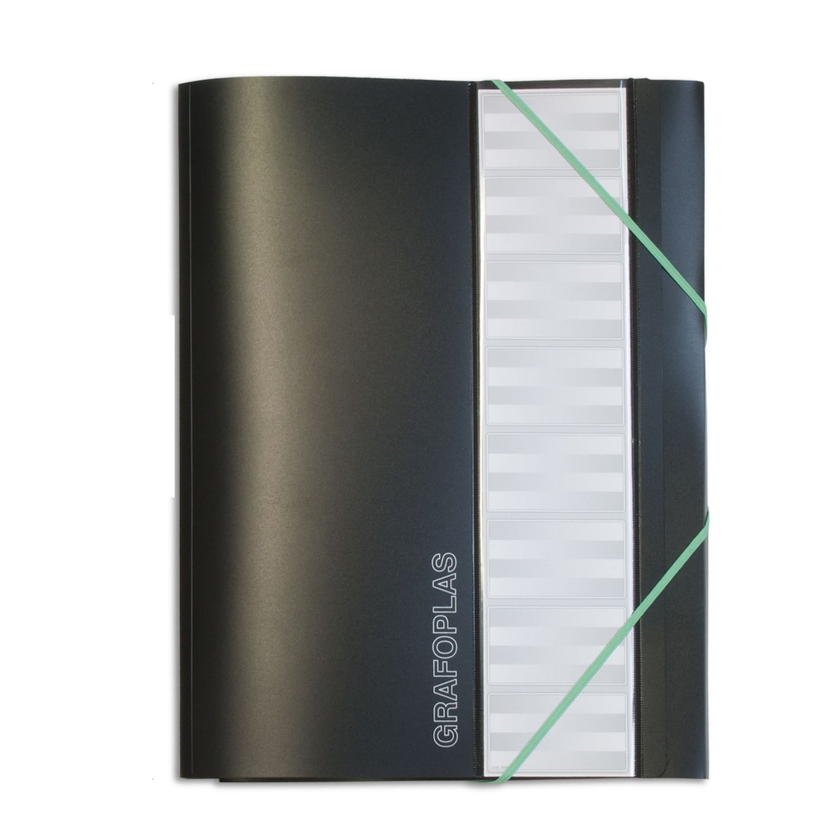 Clasificador PP eurograf 8 separadores Negro