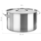 thumbnail of vidaXL Kookpan 58 L 50x30 cm roestvrij staal