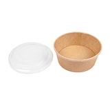 thumbnail of Combo Ensaladeras + Tapas Pet 750 Ml Ø15/12,8X5 Cm Natural Kraft (200 Unidades)