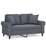 thumbnail of vidaXL 2-Sitzer-Sofa mit Zierkissen Dunkelgrau 120 cm Samt