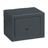 thumbnail of Relaxdays Möbeltresor mit Schlüssel, Doppelbartschloss, Befestigung an Wand o. Boden, Minisafe, HBT: 17 x 23 x 17, grau