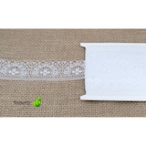 thumbnail of 10m Spitzenband 40mm Spitzenborte Spitzenbordüre Hochzeit schmal 4cm 35mm Blumen