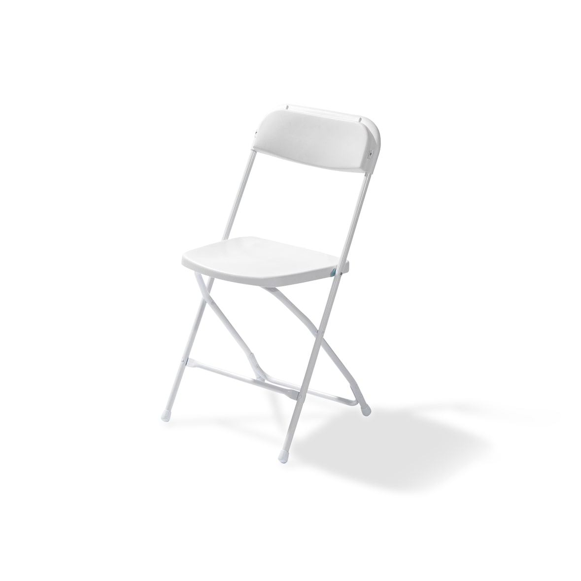 Budget Klappstuhl weiß/weiß, klappbar und stapelbar, Stahlgestell, 43x49x80cm (BxTxH), 50170