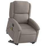 thumbnail of vidaXL Elektrischer Massagesessel mit Aufstehhilfe Taupe Stoff