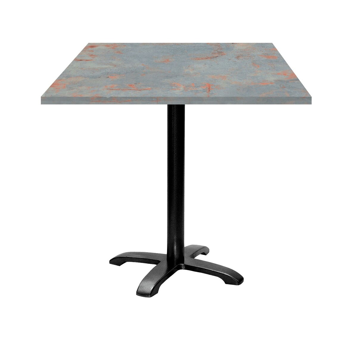 Restootab - Tafel 70x70cm - model Bazila roestgrijs