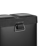 thumbnail of SVITA TC2X15 Mülleimer 30L 2x15 Treteimer Papierkorb Mülltrennung Stahl Schwarz