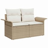 thumbnail of vidaXL Garten-Sofa-Set mit Kissen mit Speicher 9 pcs Beige Poly Rattan