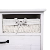 thumbnail of Carro zapatero HWC-H19, armario zapatero, cajón cesta aspecto shabby madera maciza 100x60x24cm ~ blanco