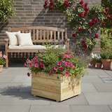 thumbnail of HORTALIA Jardinière carrée Pun 60 x 60 x 40 cm en bois traité pour extérieur