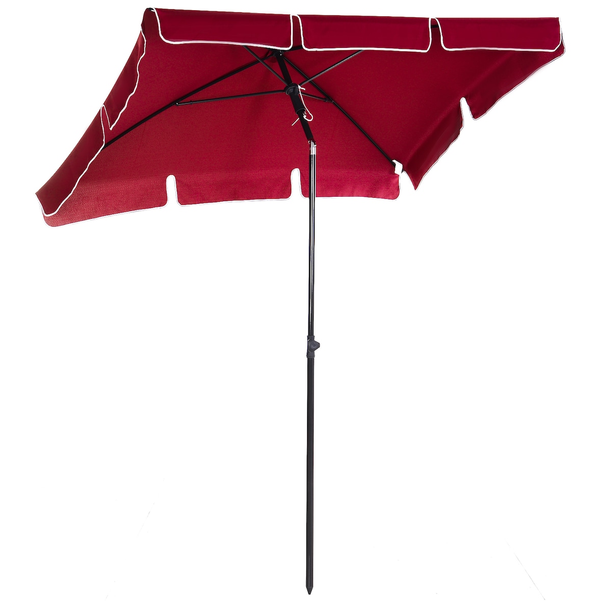 Outsunny Ombrellone da Giardino Rettangolare, Inclinazione Regolabile