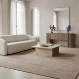 thumbnail of Teppich Waschbar Uni Modern Esszimmer Flur Beige 80x150 cm OEKO-TEX Fußbodenheizung geeignet Schadstoffgeprüft – LECH von Kadima Design