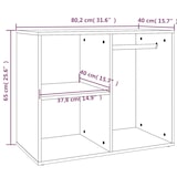 thumbnail of vidaXL Kledingkast 80x40x65 cm bewerkt hout hoogglans wit