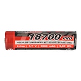 thumbnail of 2x Kraftmax 18650 18700 Pro Akku mit PCB Schutzschaltung - speziell für LED Taschenlampen 3,7V 9,62 Wh