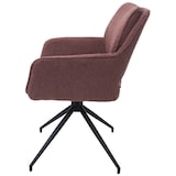 thumbnail of Set van 6 eetkamerstoelen HWC-N74, keukenstoel, draaibaar met terugloop, bouclé stof (540g/m²) Oeko-Tex ~ lichtbruin