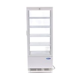 thumbnail of Maxima - Koelvitrine 9400810 98L Wit met glas aan 4 zijden, ventilator, LED, slot, 0-12 C, R600a - 42.8x38.6x111 cm