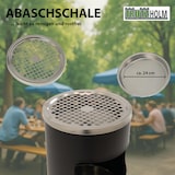 thumbnail of Abfalleimer mit Aschenbecher 30 L Schwarz Metall pulverbeschichtet Mülleimer Aschenbecher 2 in 1