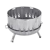 thumbnail of Funkenschutz für Feuerschale 80 cm – Favilla Flamme aus hitzebeständigem Stahl, sicherer Funkenfänger mit Griff, natürliche Patina