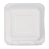 thumbnail of Fiesta kompostierbare Mahlzeitendosen aus Bagasse mit Scharnierdeckel, 22,3 cm (200 Stück)