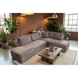 thumbnail of KAWOLA Schlafsofa SADIRA Ecksofa Stoff taupe Recamiere rechts