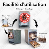 thumbnail of Pralinière enrobeuse professionnelle à gaz capacité 1 à 5kg - Enrobage sucré de fruits à coque - PROFERIA