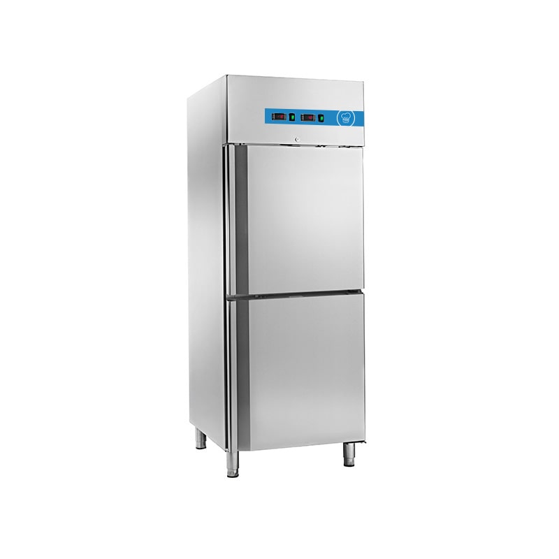 Armadio refrigerato ventilato doppia temperatura da -2°C a +8°C | da -18°C a -22°C - capacità 237 lt + 237 lt