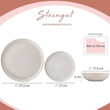 thumbnail of SÄNGER Steingut Geschirrset Korfu, Tafelservice 12 teilig für 4 Personen