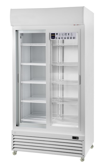 METRO Professional Frigorifero doppio per bevande GSC3800, 100 x 73 x 201.8 cm, con porta scorrevole, 690 L, bianco
