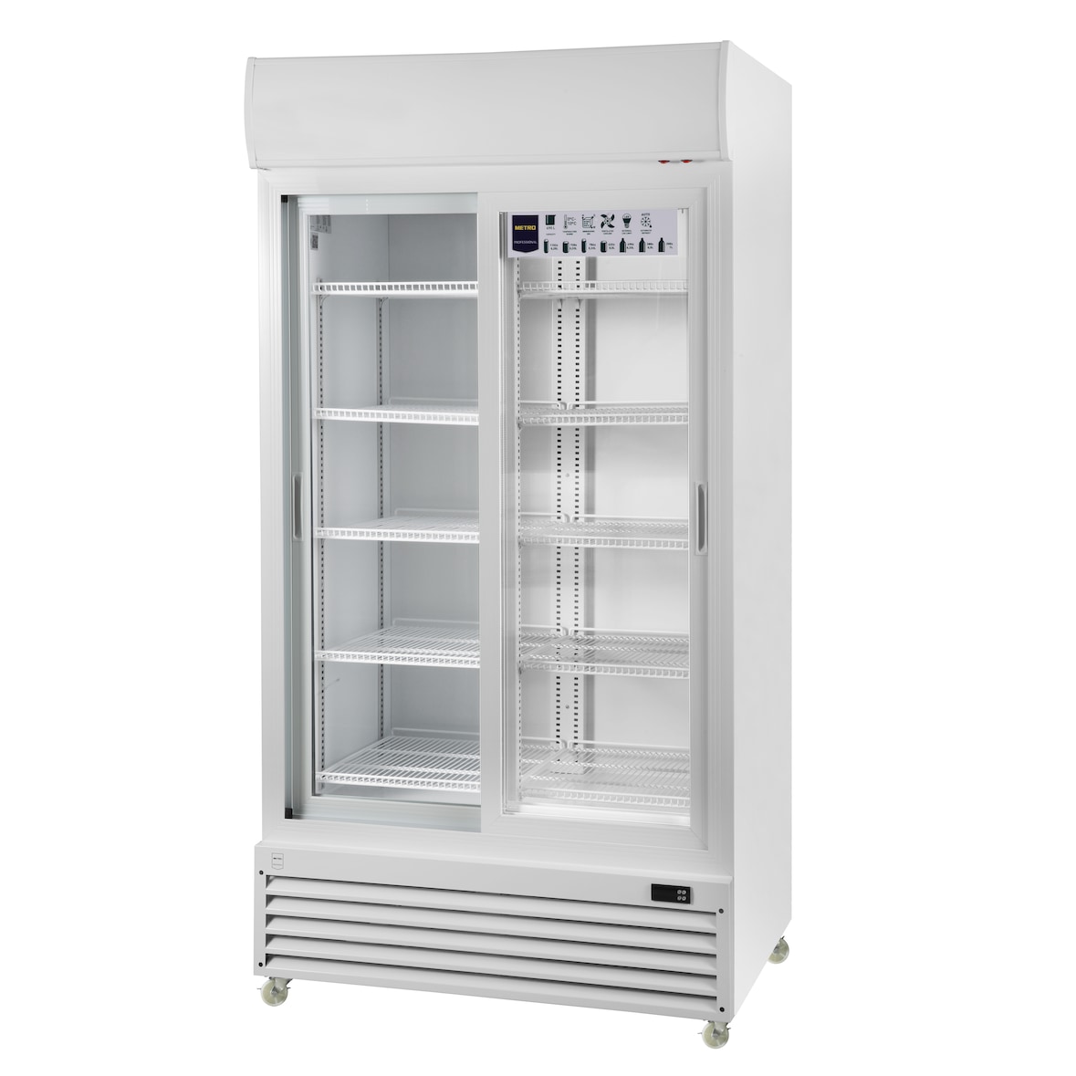 METRO Professional Frigorifero doppio per bevande GSC3800, 100 x 73 x 201.8 cm, con porta scorrevole, 690 L, bianco