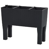 thumbnail of vidaXL Plantenbak verhoogd 60x25x46 cm PP rattan antracietkleurig