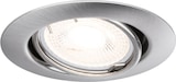 thumbnail of Paulmann Einbauleuchte Base Basisset schwenkbar  rund 90mm 20° GU10 max. 10W  230V dimmbar  Eisen gebürstet 93399