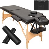 thumbnail of 2 Zonen Massageliege-Set Freddi mit 5cm Polsterung, Rollen und Holzgestellschwarz