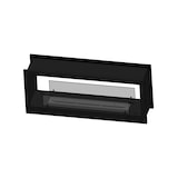 thumbnail of Lareira a bioetanol de parede design de parede dupla face preta mate com vidro protetor 2 lados 1200