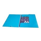 thumbnail of Exacompta  Cod. 55827E - Cartella 3 lembi con elastici Maxi Capacity Iderama cartoncino lustré 425 g/mq - 24x32cm azzurro  - Confezione da  25 pz.
