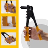 thumbnail of Pistola de rebites rebitador Brocas de 4 tamanhos 2,4 mm 3,3 mm 4,0 mm 4,8 mm para uso industrial e doméstico, rebites incluídos