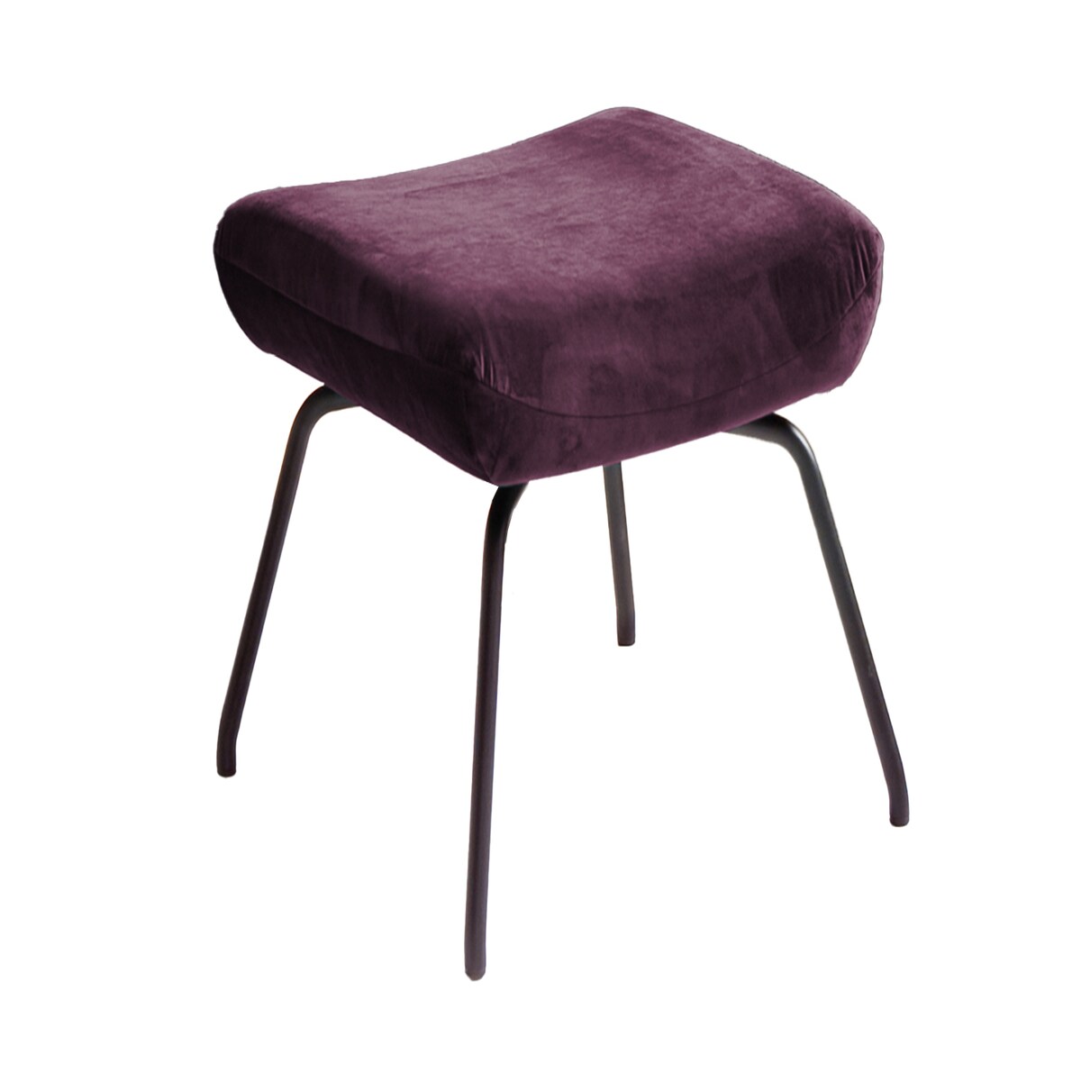 KAWOLA Hocker LOTTE Polsterhocker velvet purple